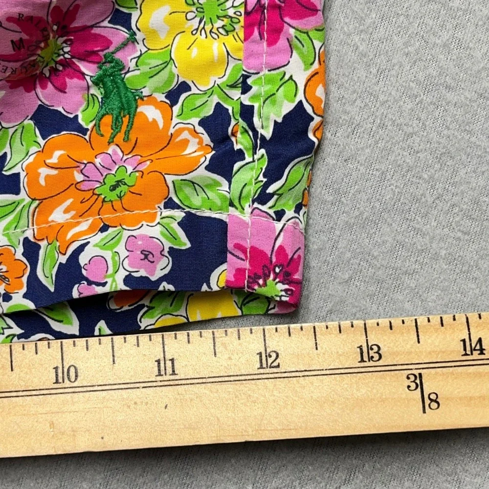 New Polo Ralph Lauren Mens‎ Floral Swim Trunks Navy Blue Pink Yellow Pony Medium